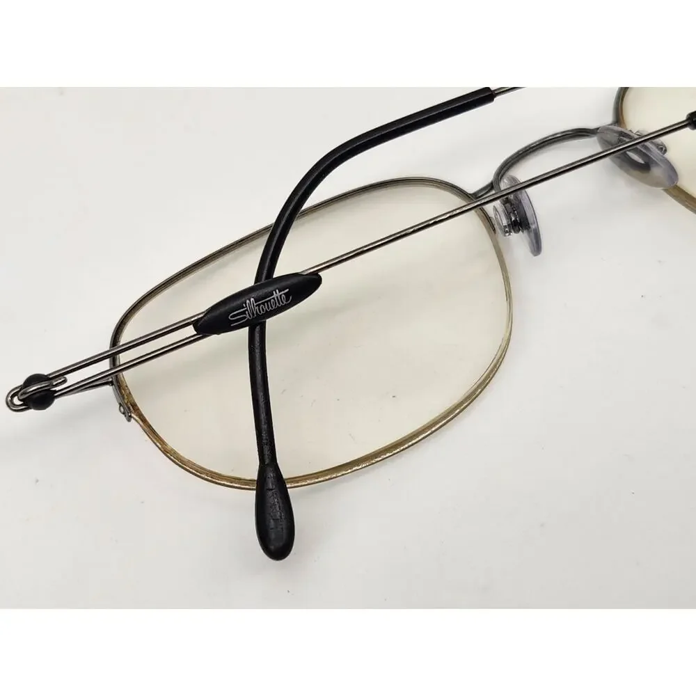 Silhouette Small Eyeglasses Titan Gunmetal Half Rim Frame Only Austria